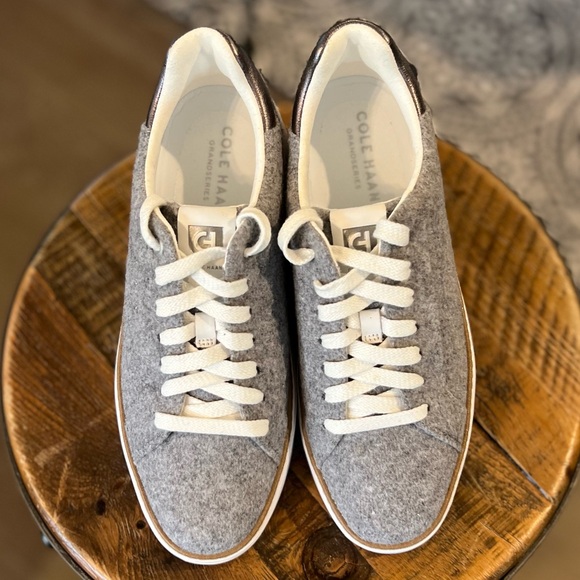 Cole Haan Topspin Sneaker in Grey Wool - Picture 8 of 8